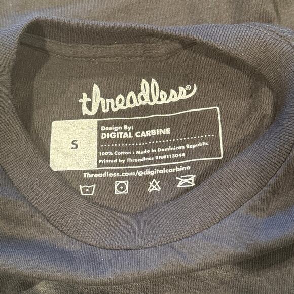 Black Graphic Short Sleeve T-Shirt with Smiley Face & Astronaut New without Tags - Picture 5 of 5